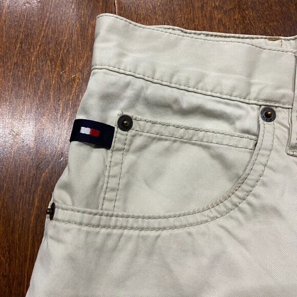 Tommy Jeans Hilfiger Baggy Chino Light Khaki Shorts Cotton Vintage Men's Size 42 - Picture 3 of 8